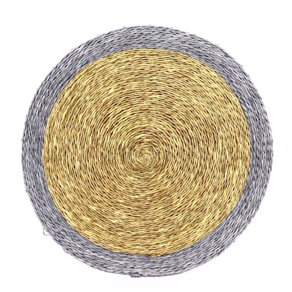 Dessous de plat moyen naturel gris