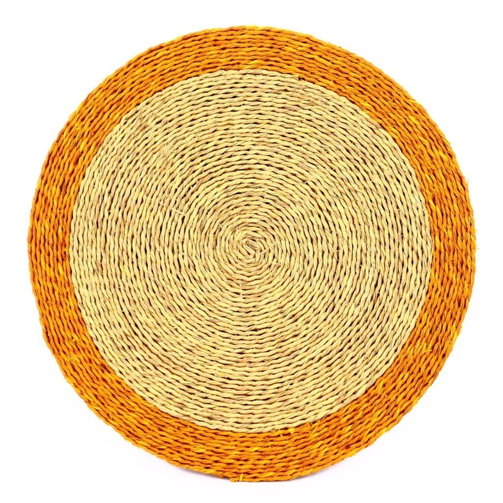 Dessous de plat moyen naturel orange
