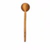 Louche en bois d'olivier déco os en plaque petits pois – Image 2