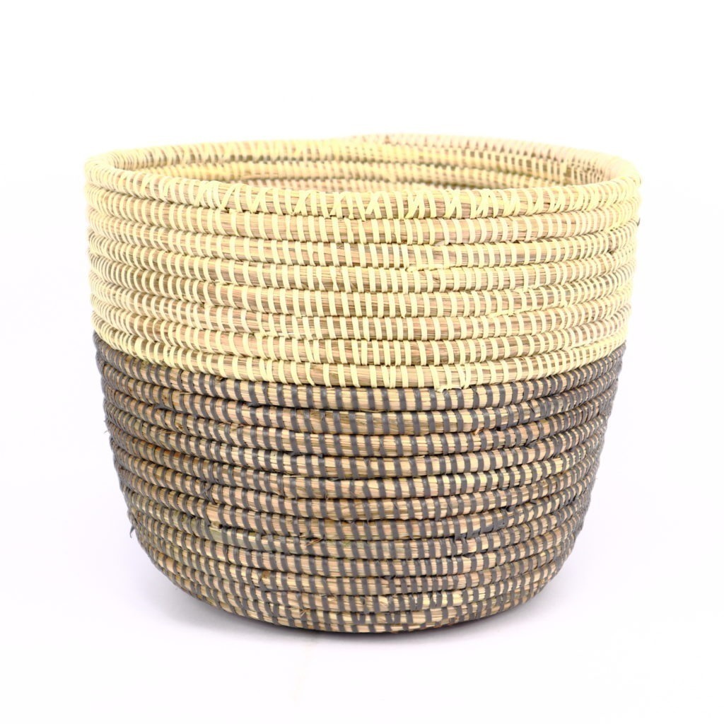 SMALL AFRICAN BASKET GREY CREAM XS - Image 3