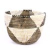 PANIER AFRICAIN OVAL BLANC NOIR XS