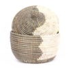 SMALL BASKET BICOLOR WHITE GREY - Image 2