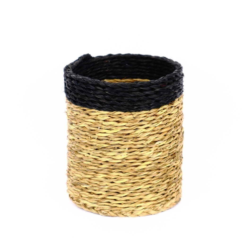 AFRICAN POT WOVEN NATURAL BLACK
