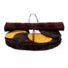 BROWN ORANGE WOVEN TABLE SET - Image 2