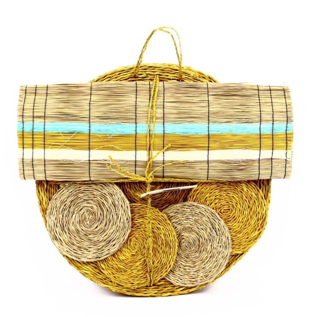 SET DE TABLE TISSE NATUREL JAUNE