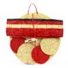 NATURAL RED WOVEN TABLE SET