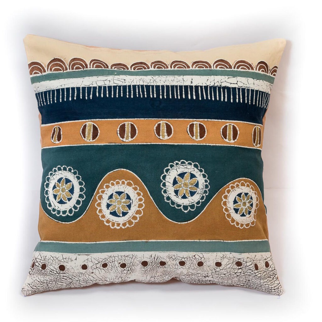 Housse de coussin africain mali azure wiggles