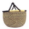 Panier bolga rond mix naturel noir # - Image 3