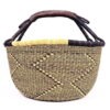 Panier bolga rond mix naturel noir #