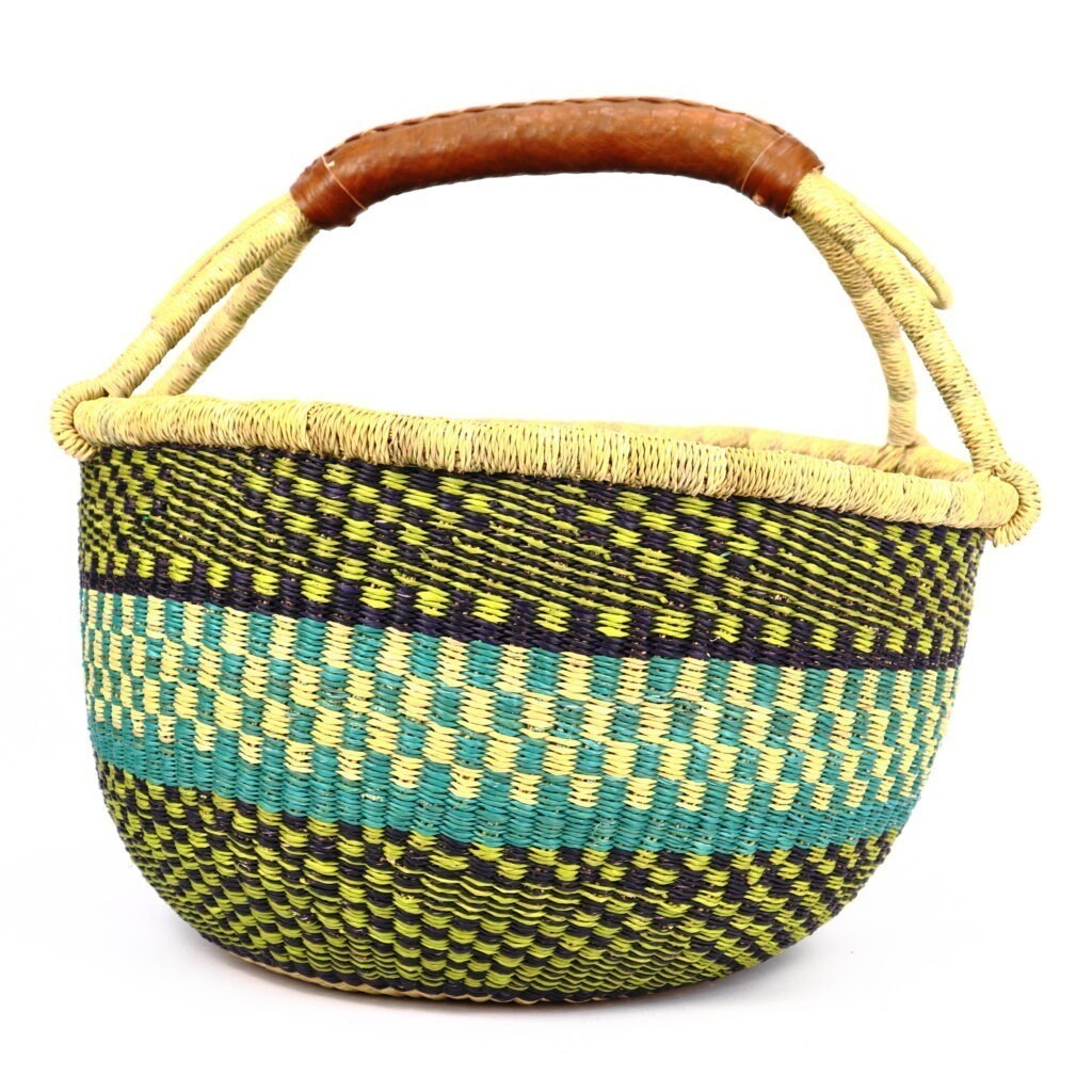 Panier bolga rond multi #9 - Image 3