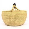 Panier bolga rond naturel anse noire #1 – Image 3