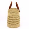 Panier moyen bolga naturel ajouré anses camel - Image 3