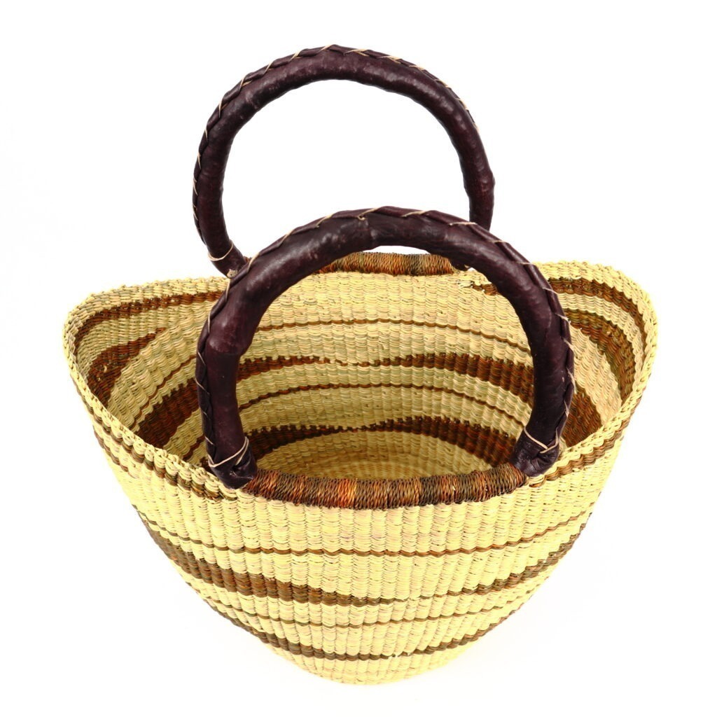 PANIER MOYEN BOLGA NATUREL AVEC TRIANGLES MARRON
