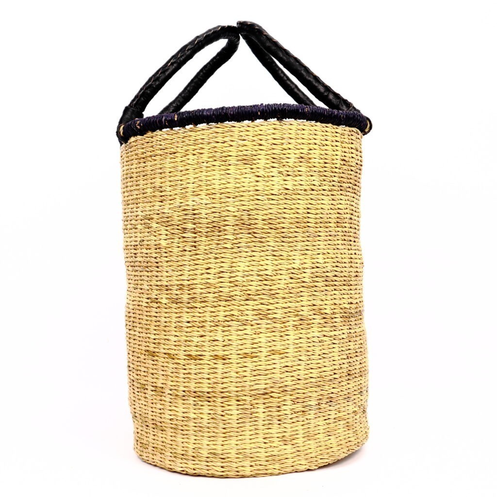 Petit panier bolga naturel anse noire