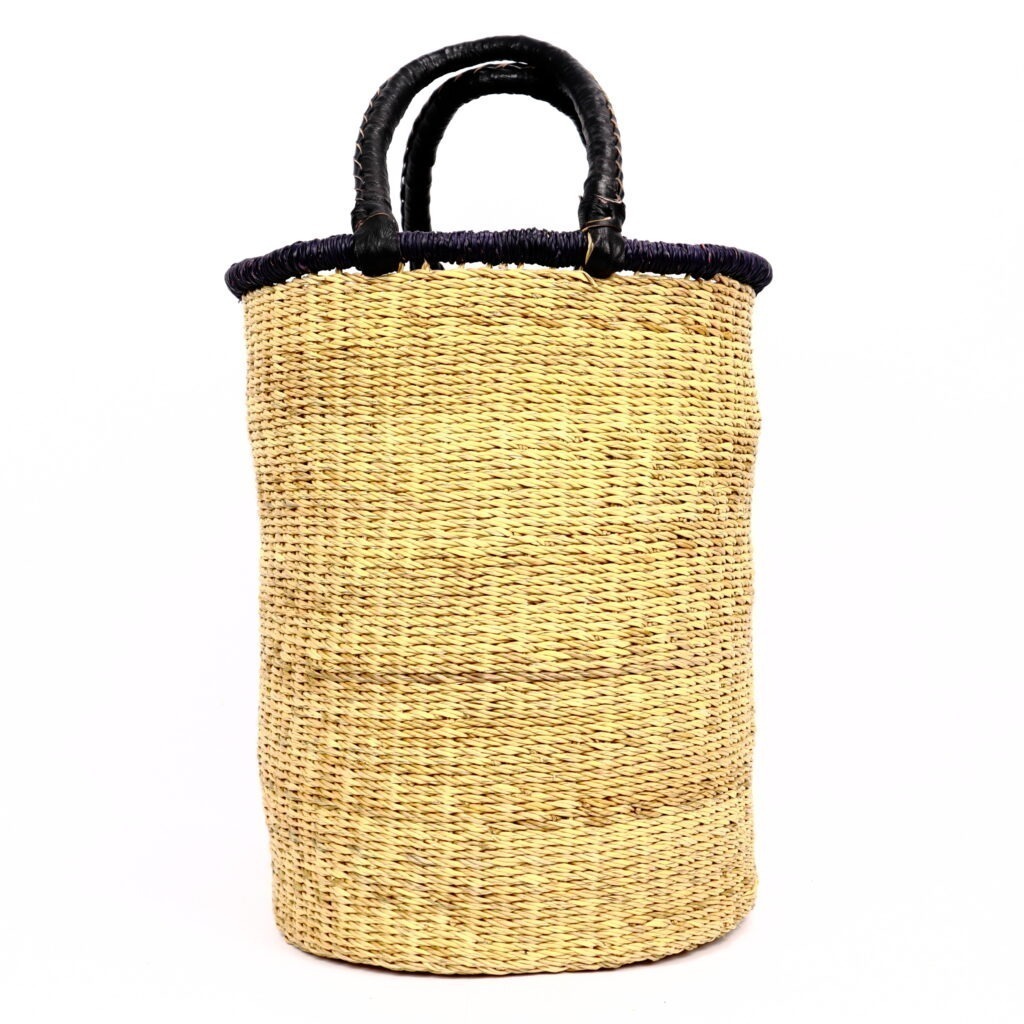 Petit panier bolga naturel anse noire – Image 3
