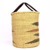 Petit panier bolga naturel motif noir brun – Image 3