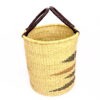 Petit panier bolga naturel motif noir brun – Image 2