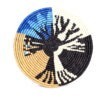 Dessous de plat moyen africain tissé arbre mix bleu beige blanc #1 – Image 2