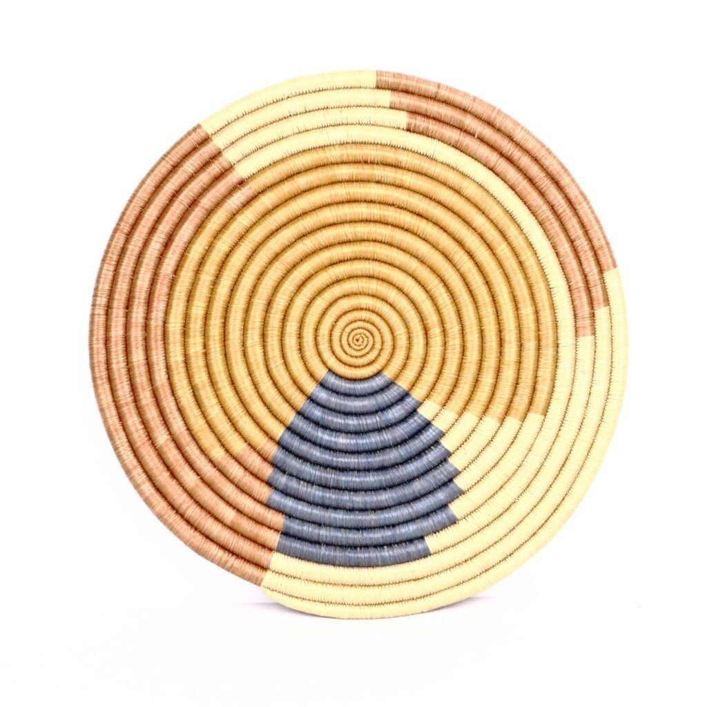 Dessous de plat moyen africain tissé contemporain multi #1