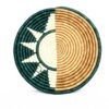 Dessous de plat moyen africain tissé mi soleil-lune vert beige #1 – Image 2