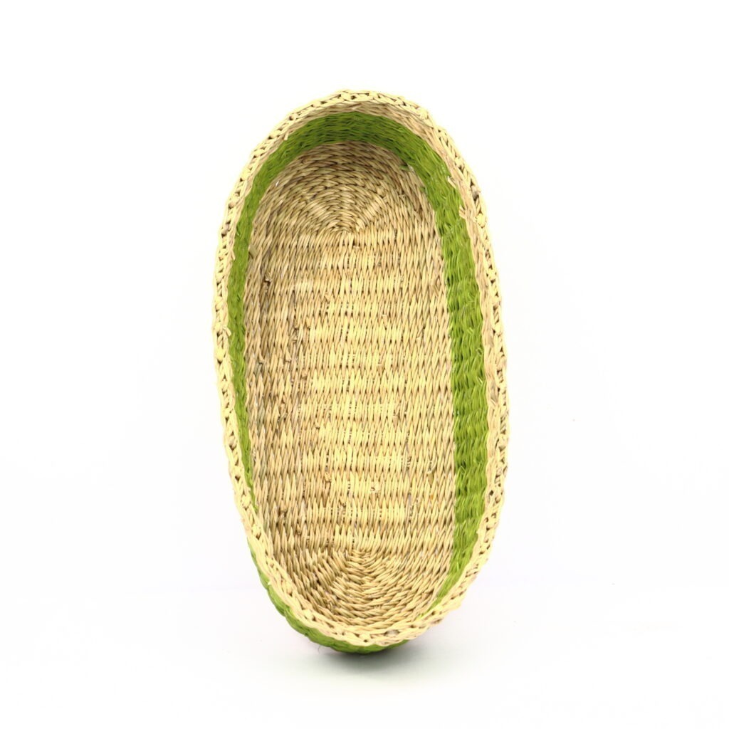 Panier à pain oval naturel vert - Image 3