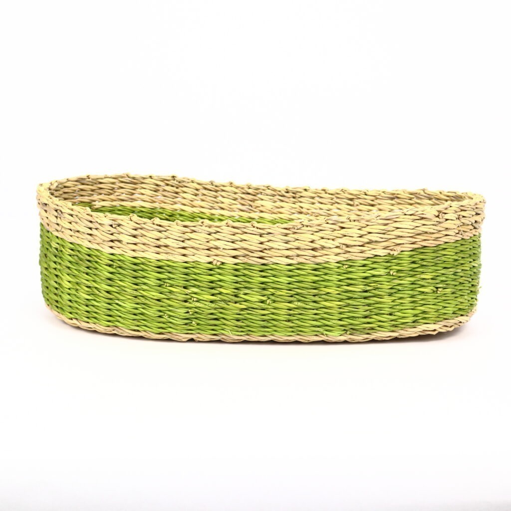 Panier à pain oval naturel vert