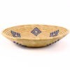 Panier africain tissé beige losanges bleu #1