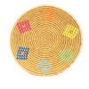 Panier africain tissé beige losanges multi #1