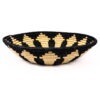 Panier africain tissé beige noir #1