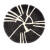 Panier africain tissé noir lignes blanches #1 – Image 2