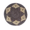 Panier africain tissé noir losanges beige #1