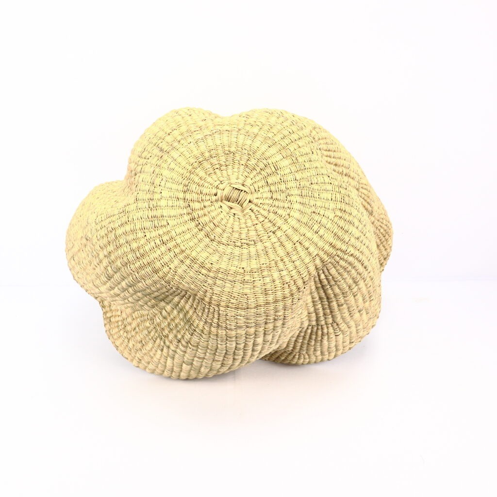 Panier fleur tissé naturel – Image 3