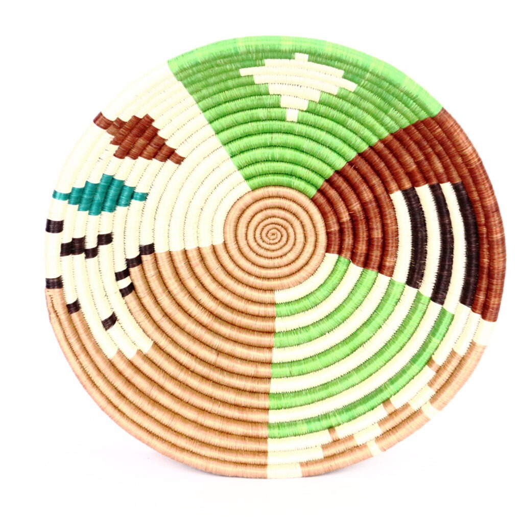 Panier moyen africain tissé multi #1