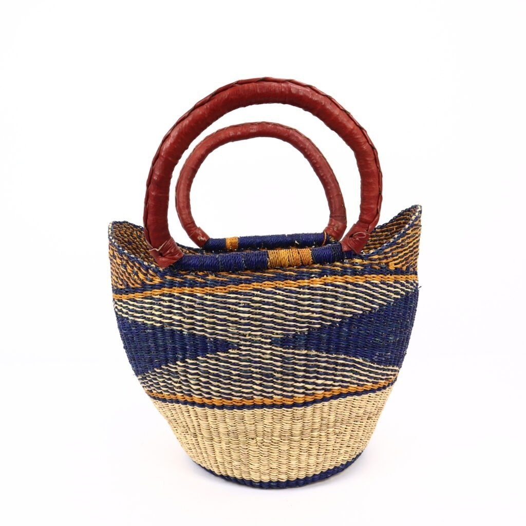 Panier moyen bolga mix orange bleu #1