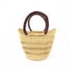 Panier moyen bolga naturel ajouré cuir marron