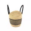 Panier moyen bolga naturel avec bande noire - Image 2