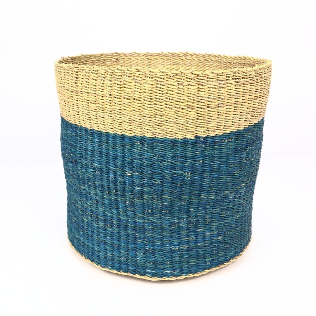Panier moyen bolga naturel bleu