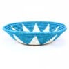 Panier rwanda tissé soleil bleu #1 – Image 2