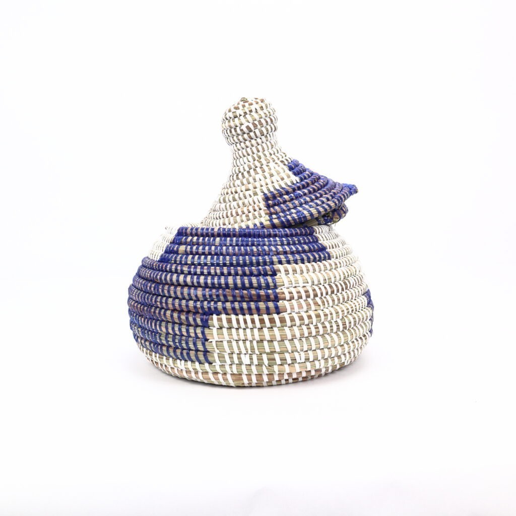 SMALL BASKET WHITE BLUE STAIRS XS - Image 3