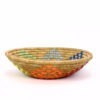 Petit panier africain tissé beige losanges multi #1