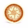 Petit panier africain tissé mix blanc orange #1