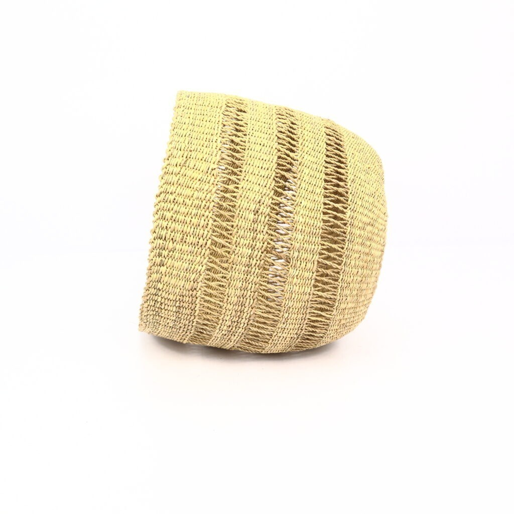 Petit panier bolga naturel ajouré – Image 3