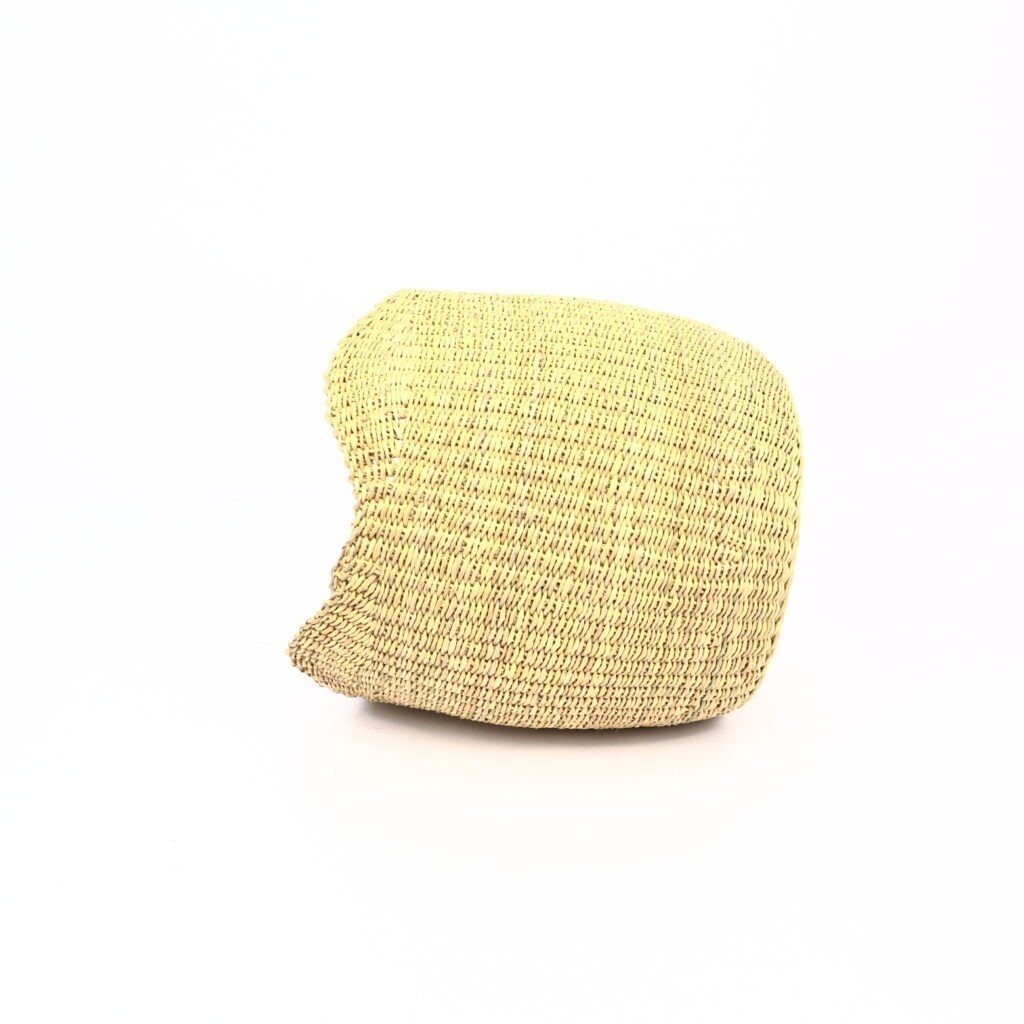 Petit panier bolga naturel bordure vague – Image 3