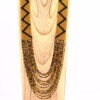 Collier massaï zigzag noir doré – Image 2
