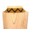 Collier massaï zigzag noir doré – Image 3