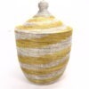 Grand panier africain blanc jaune XL