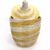 Grand panier africain blanc jaune XL – Image 2