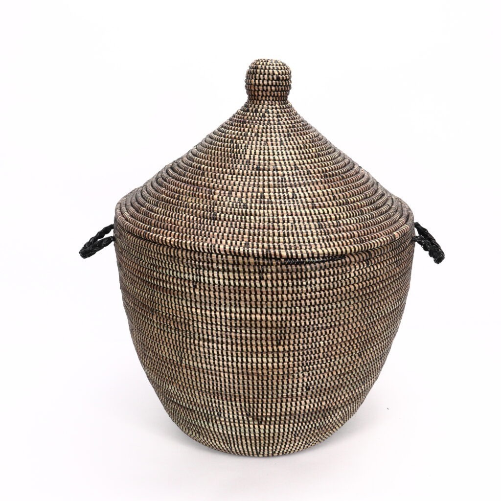 Grand panier africain noir L