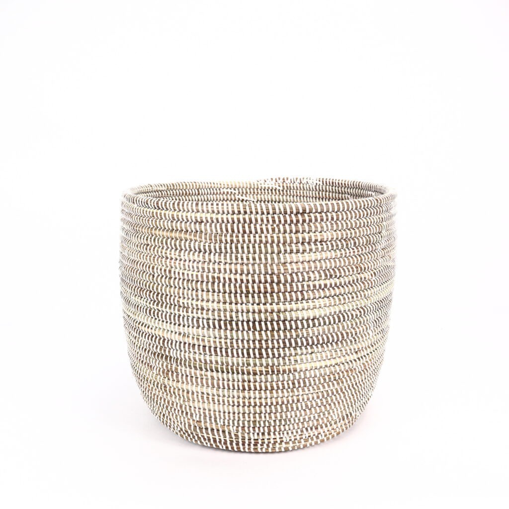 Panier africain moyen blanc S