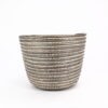 Panier africain moyen cylindrique blanc gris S